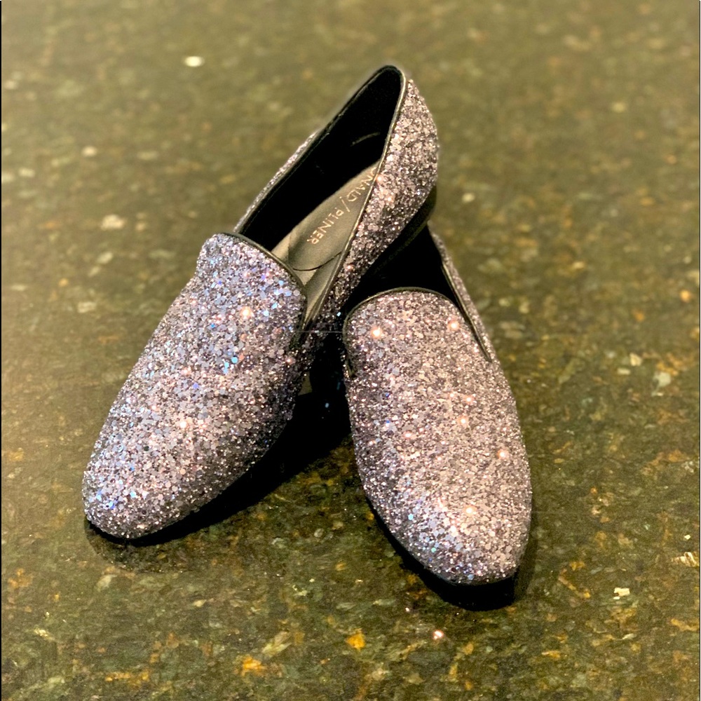 Donald J. Pliner Glitter Smoking Slipper